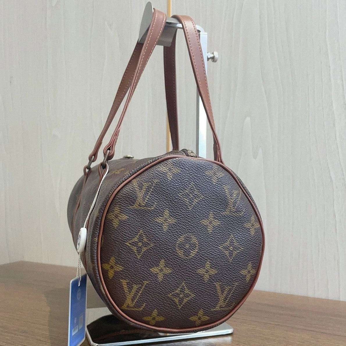 Louis Vuitton Papillon30 Pouch Monogram Canvas 2-Way Handbag Shoulder Bag