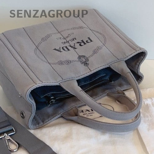 Prada Beach 2Way Gray Silver Handbag Shoulder Bag Used Women Classic