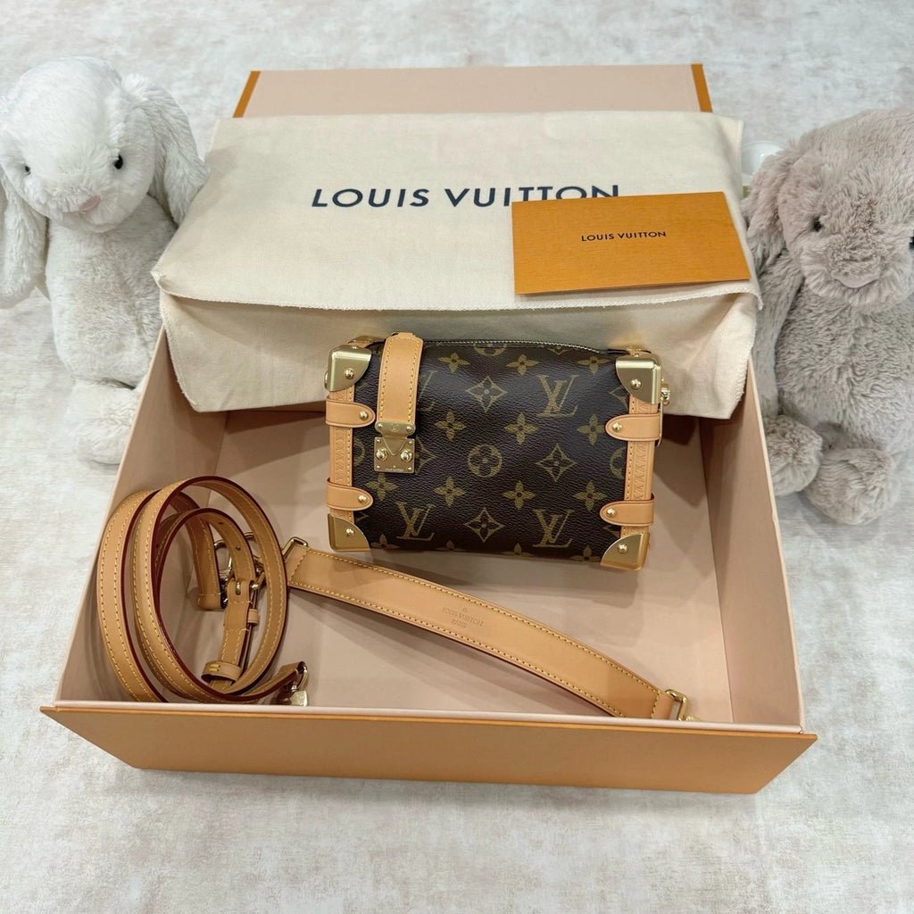 Louis Vuitton Canvas Small Side Trunk Crossbody Handbag For Women