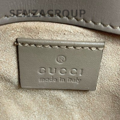 Gucci Marmont Mini Chain Shoulder Bag Beige Gold Hardware Women Classic