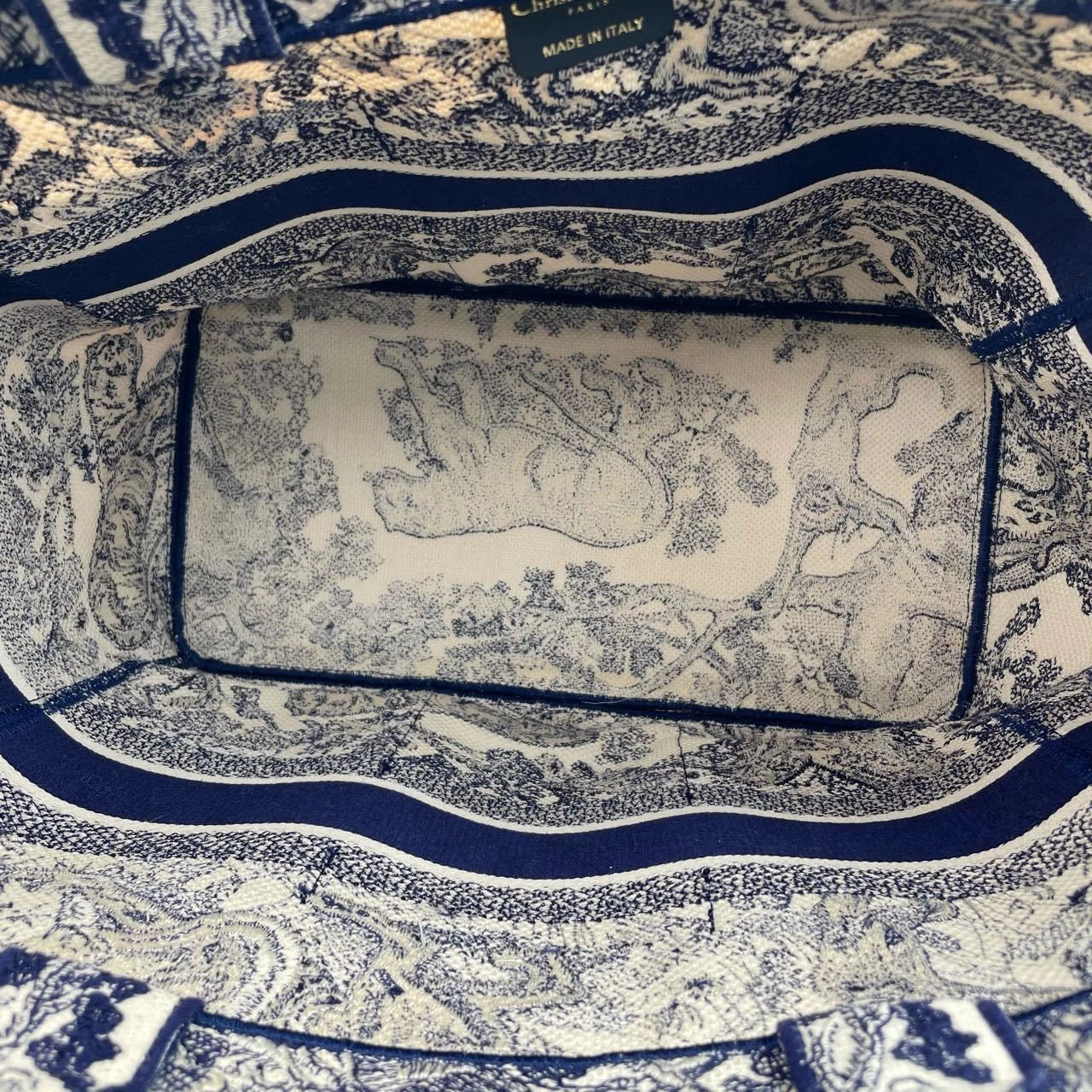 Dior Large Book Tote Printed Canvas Tote Bag For Women