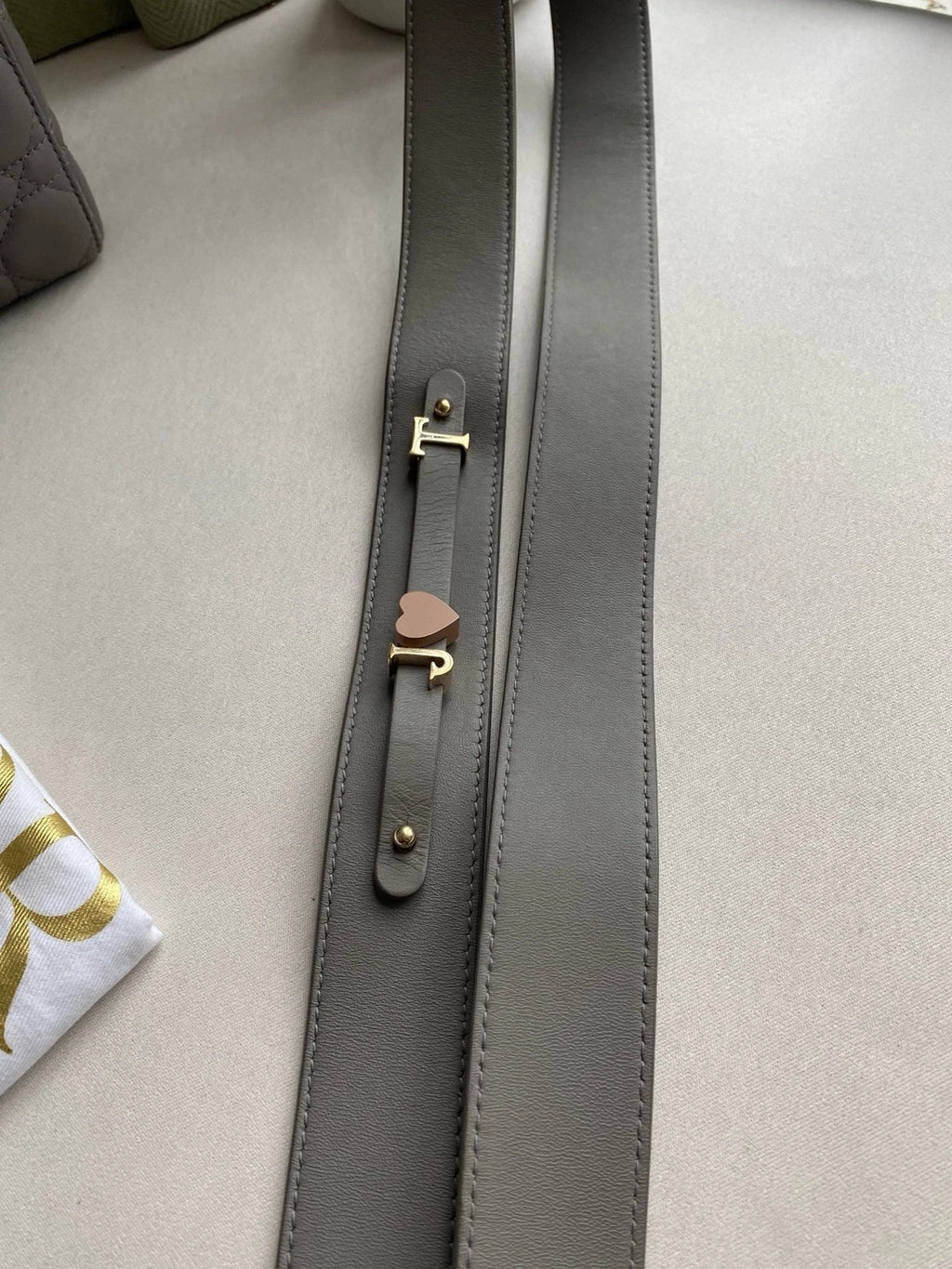 Dior Lady Dior Gray Shoulder Bag Crossbody Excellent