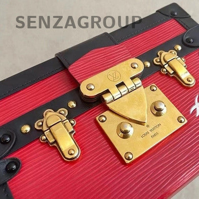 Louis Vuitton Petite Malle Epi Red Hard Box Crossbody Bag Women's Fashion