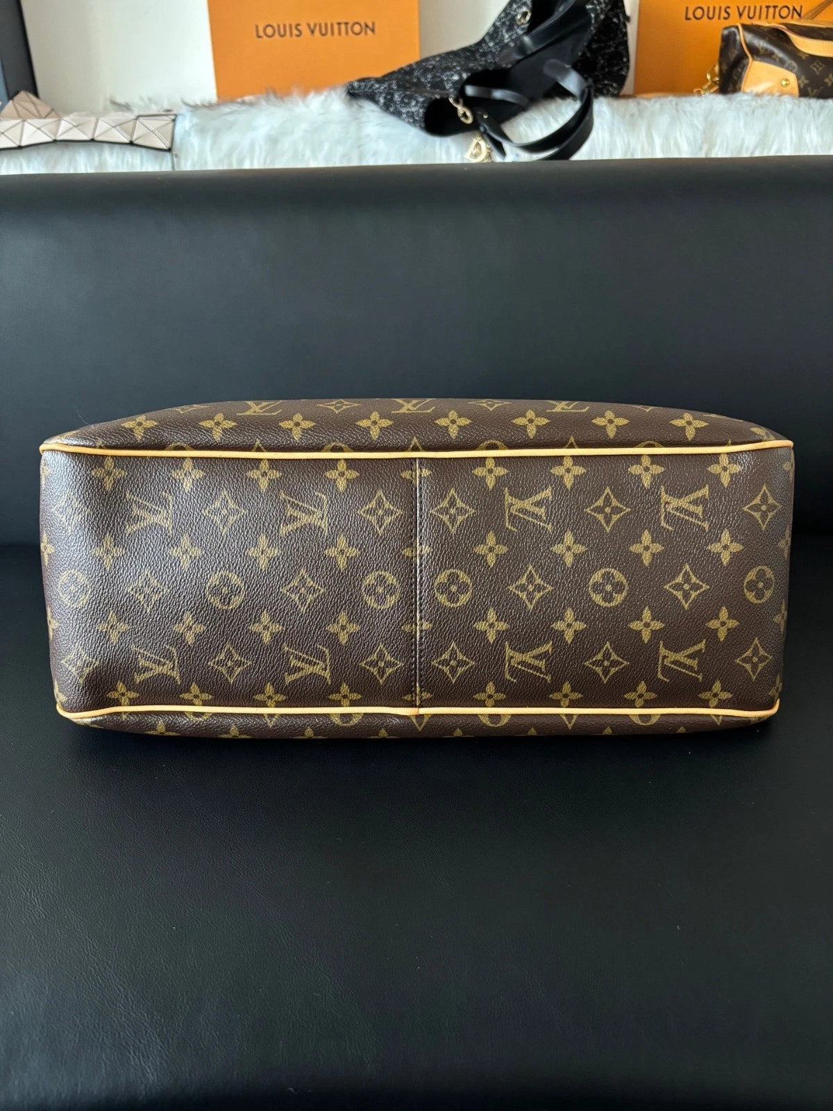Louis Vuitton Delightful Monogram Tote Shoulder Bag Brown Women Fashion