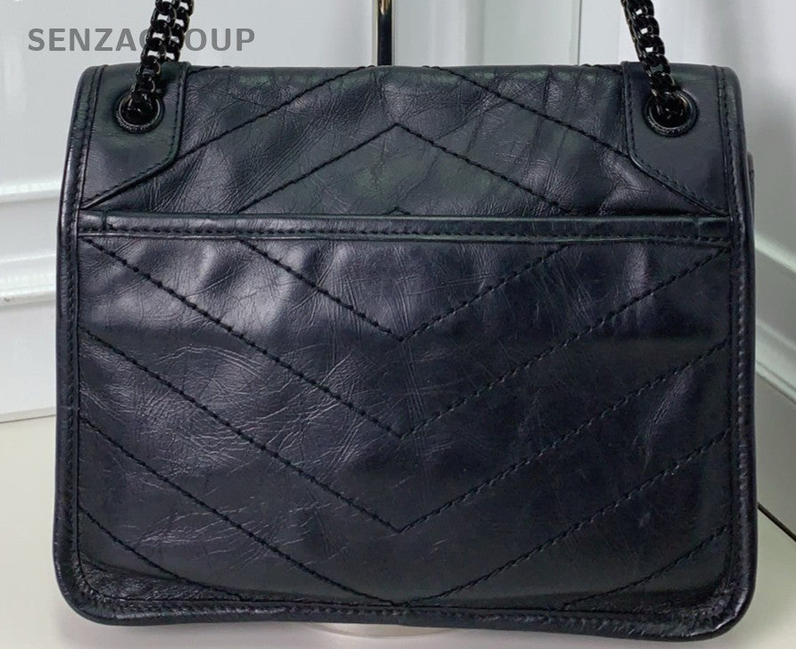Saint Laurent Niki PM Chain Shoulder Bag Black Used Women Classic