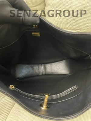 Chanel Black Quilted Hobo Chain Shoulder Bag Gold Hardware
