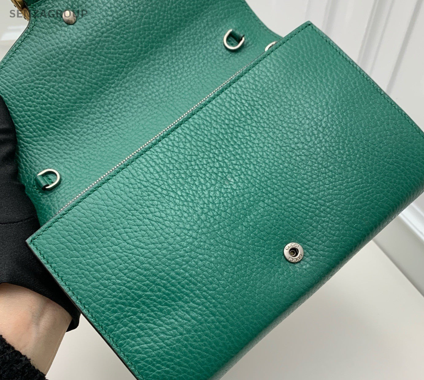 Gucci Dionysus WOC Chain Crossbody Clutch Green Silver Women Classic