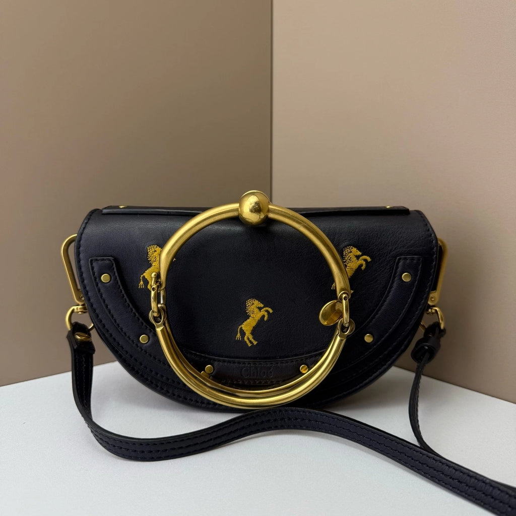 Chloe Nile Black Women Crossbody Top Handle Handbag