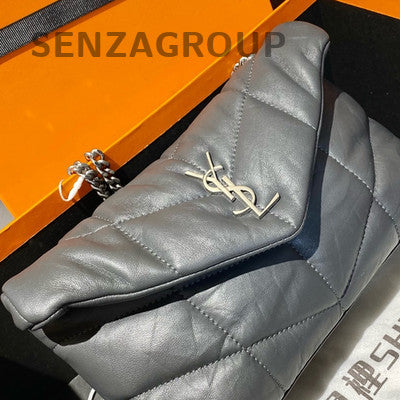 Saint Laurent Mini Silver Gray Chain Shoulder Bag - Classic Women's Purse