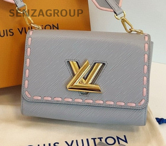 Louis Vuitton Twist MM Epi Leather Shoulder Crossbody Bag Gris Vague Women