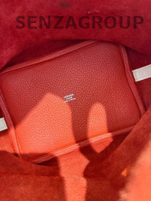 Hermès Picotin 18 Red Silver Hardware Handbag - Fashion Women