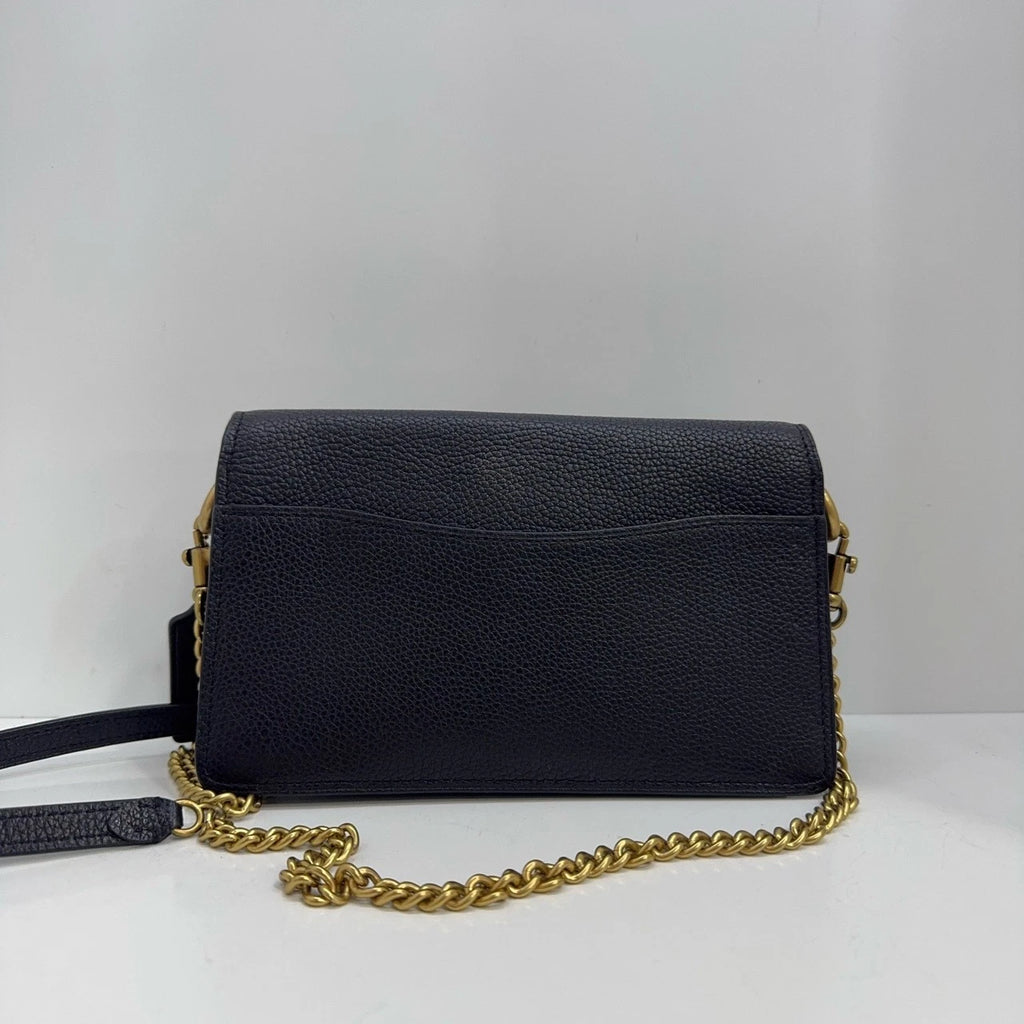 Coach Tabby 20 Mini Black Leather Shoulder Crossbody Bag For Women