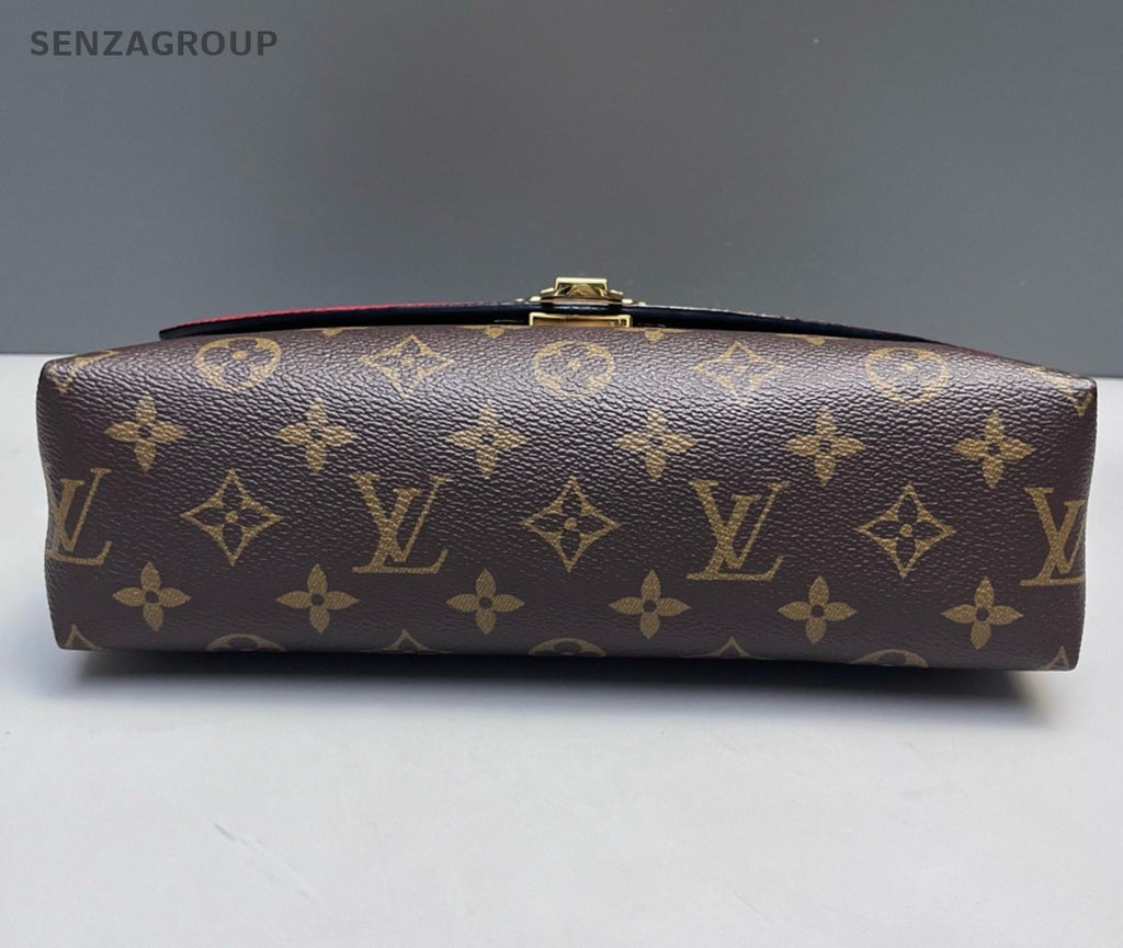 Louis Vuitton Saint Pallas Monogram Chain Shoulder Bag Brown Gold Women Classic