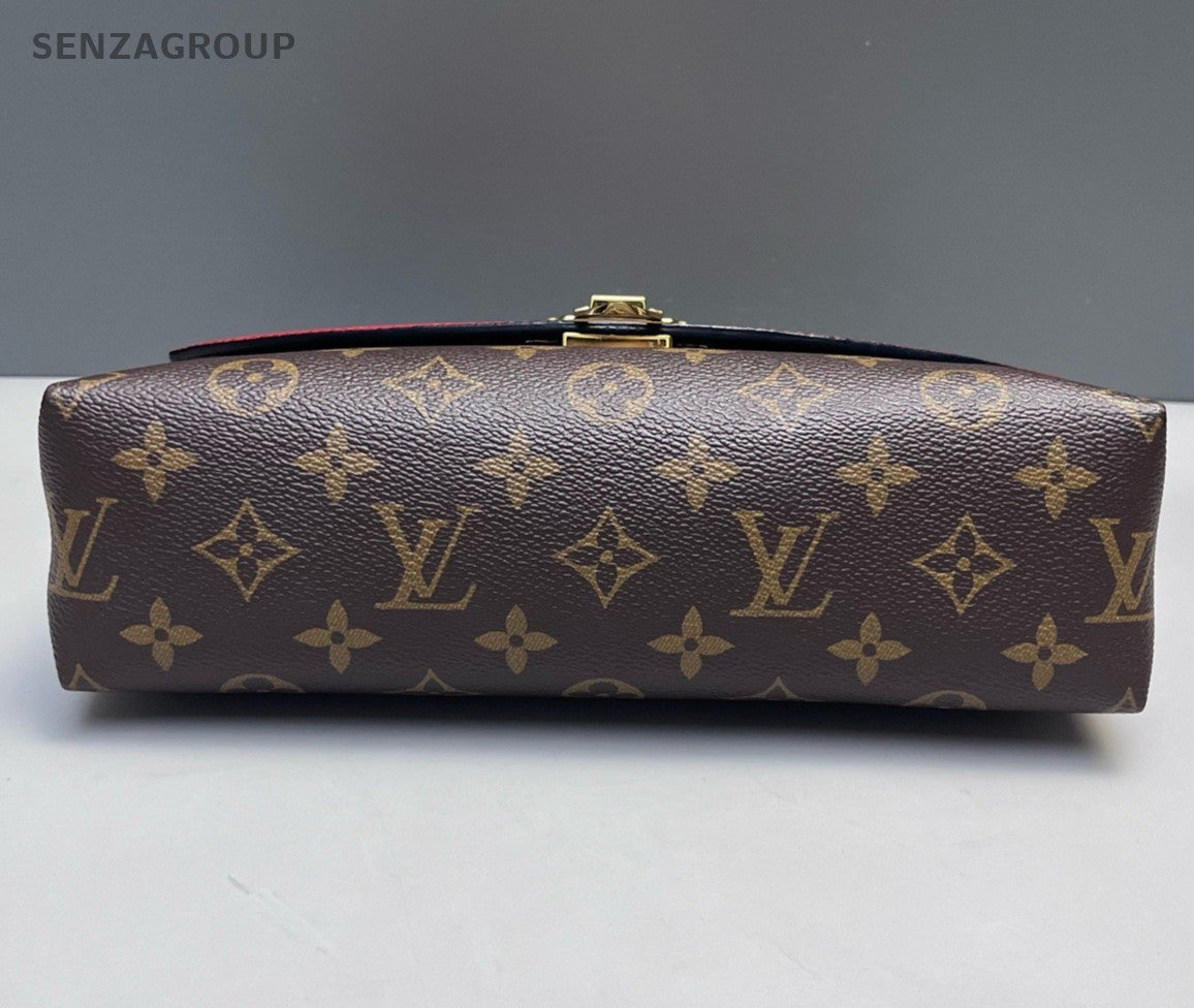 Louis Vuitton Saint Pallas Monogram Chain Shoulder Bag Brown Gold Women Classic