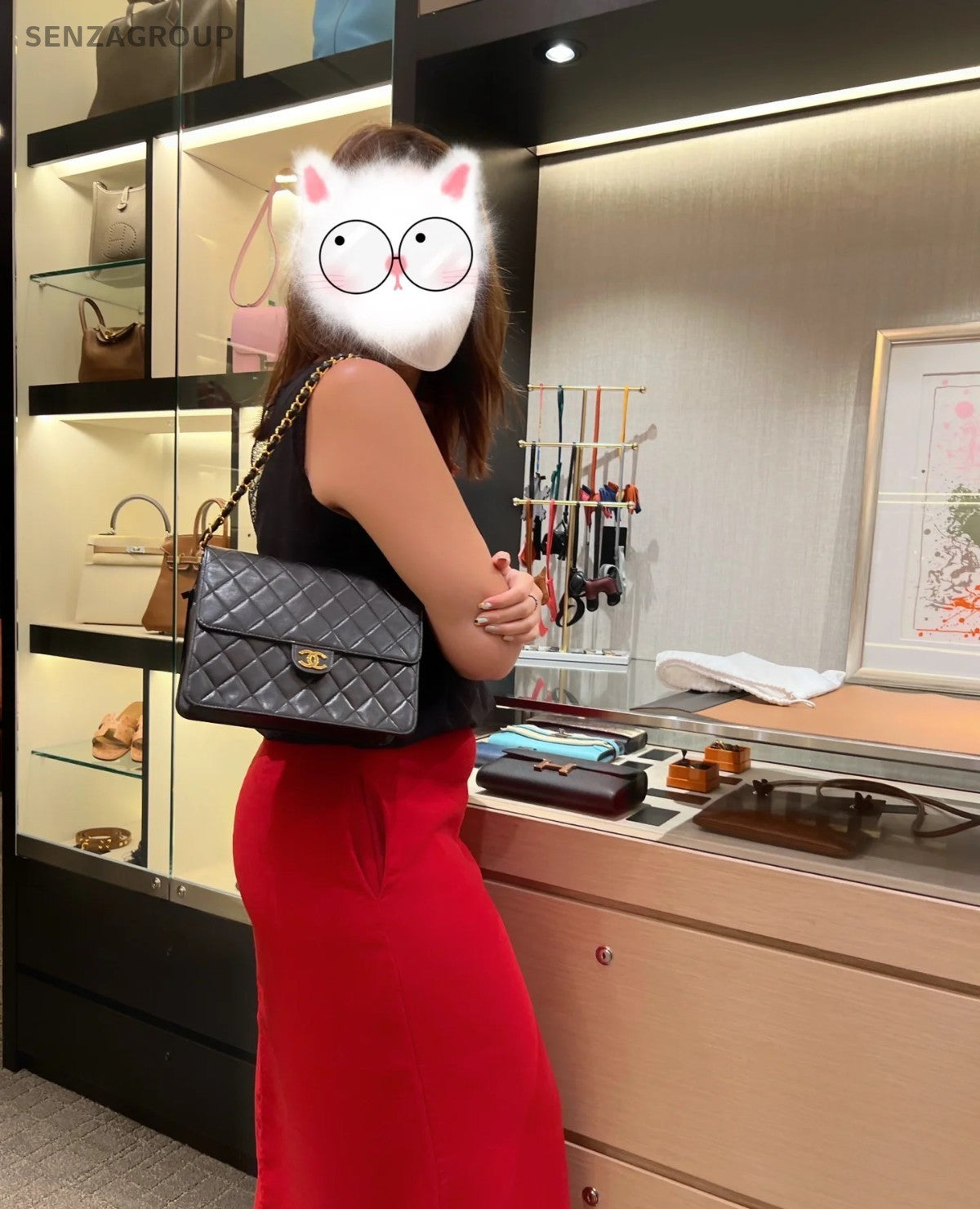 CHANEL Classic Flap Diamond pattern Vintage Shoulder bag Crossbody