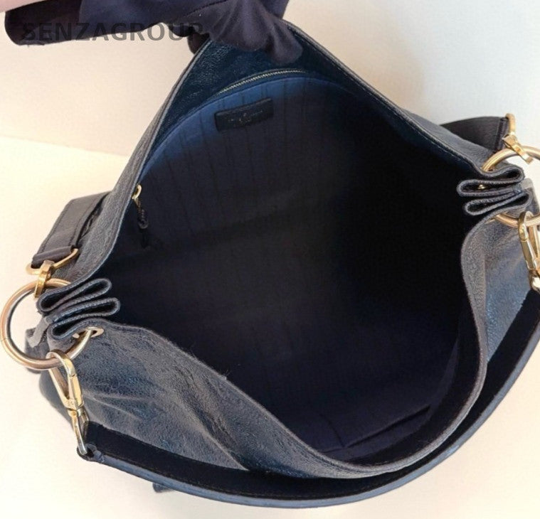 Louis Vuitton Hobo Black Monogram Empreinte 2way Shoulder Handbag Women