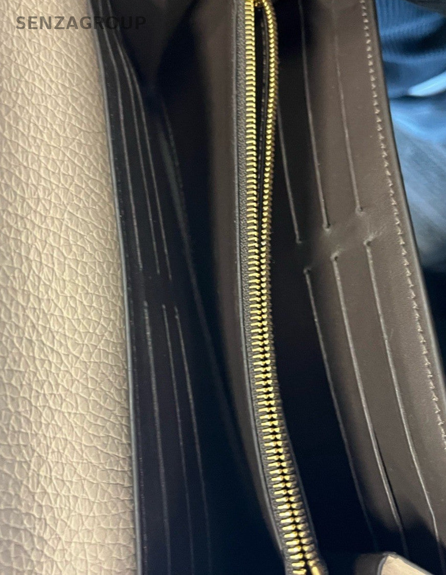 Louis Vuitton Cap Long Wallet Clutch Gray Gold Used Women Classic