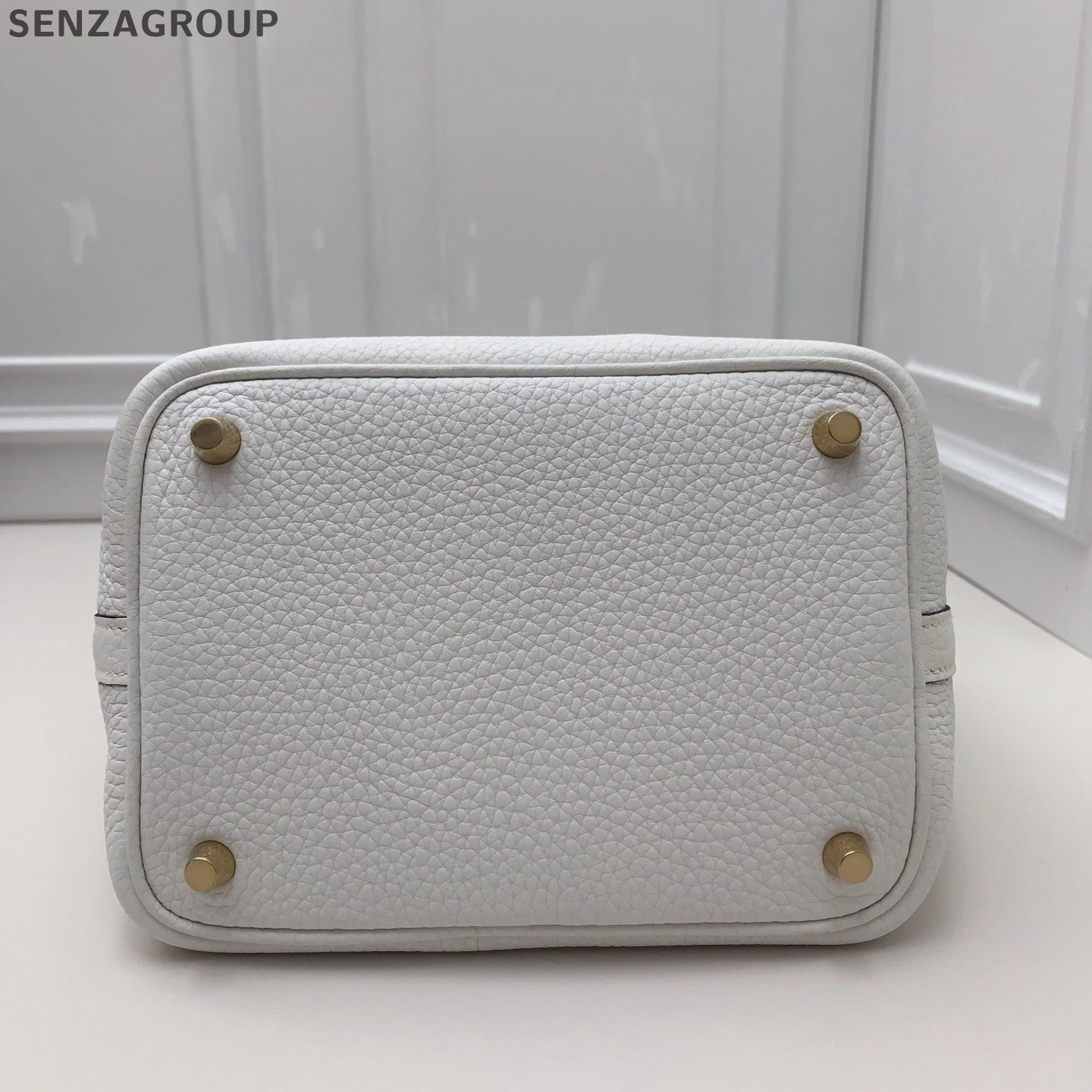 Hermes Picotin18 Top Handle Shoulder Bag White Gold Women Classic Fashion