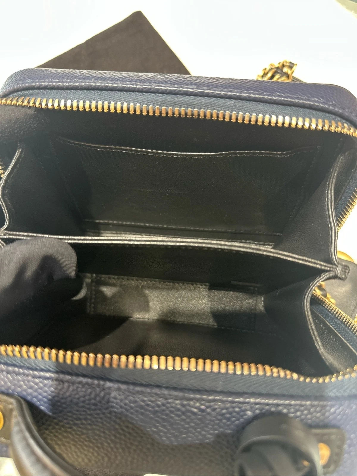 CHANEL Blue Small Camera Bag Handbag Crossbody For Women