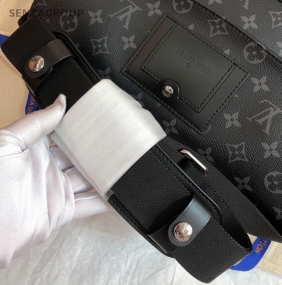 Louis Vuitton Voyager PM Monogram Shoulder Bag Black Silver Unisex Adults