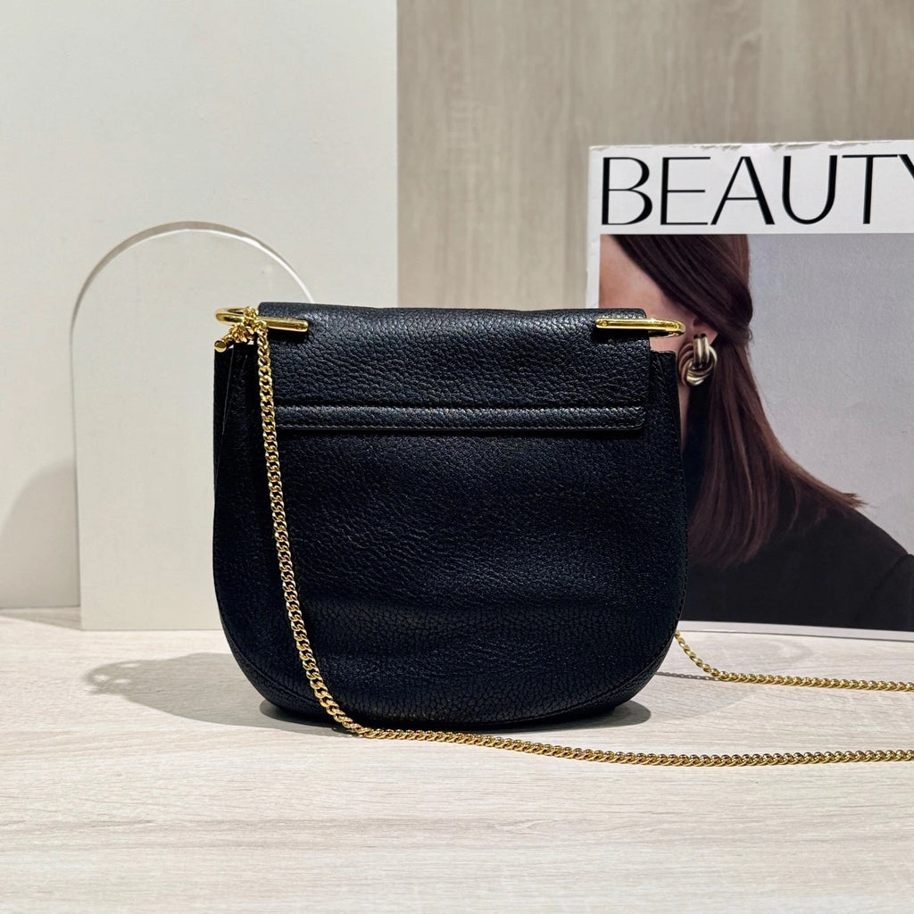 Chloe Black Leather Piglet Crossbody Bag For Women