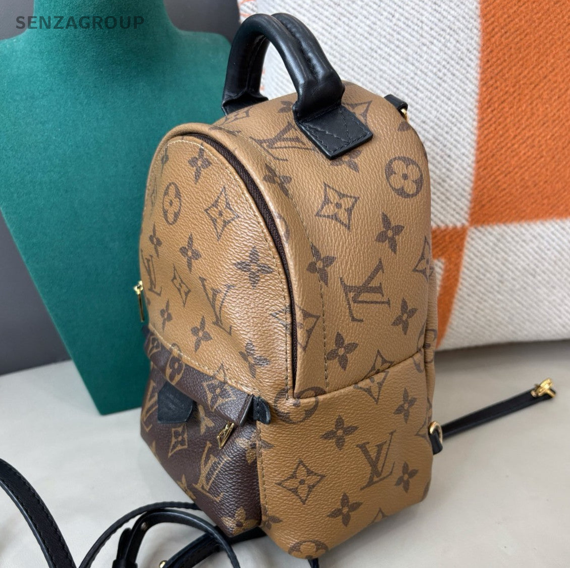 Louis Vuitton Monogram Mini Backpack Brown Gold Unisex Adults Classic