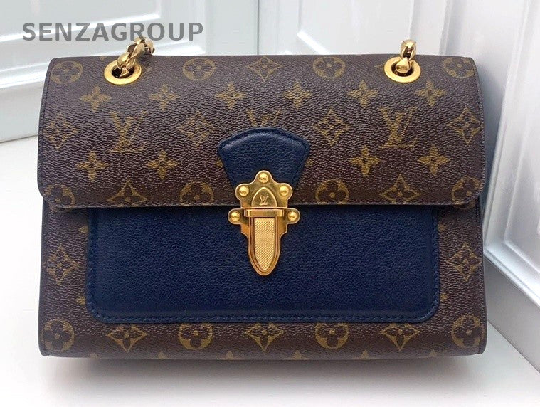 Louis Vuitton Victoire Monogram 2ways Shoulder Crossbody Bag Women Dark Blue