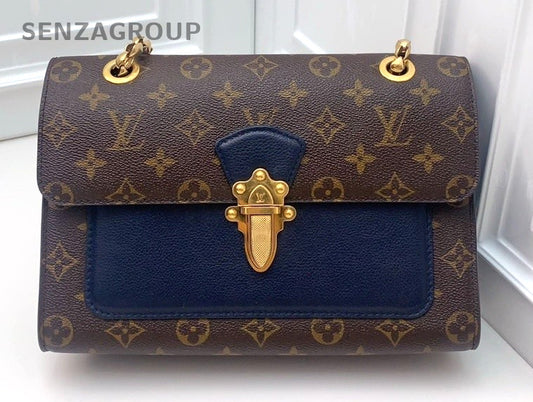 Louis Vuitton Victoire Monogram 2ways Shoulder Crossbody Bag Women Dark Blue