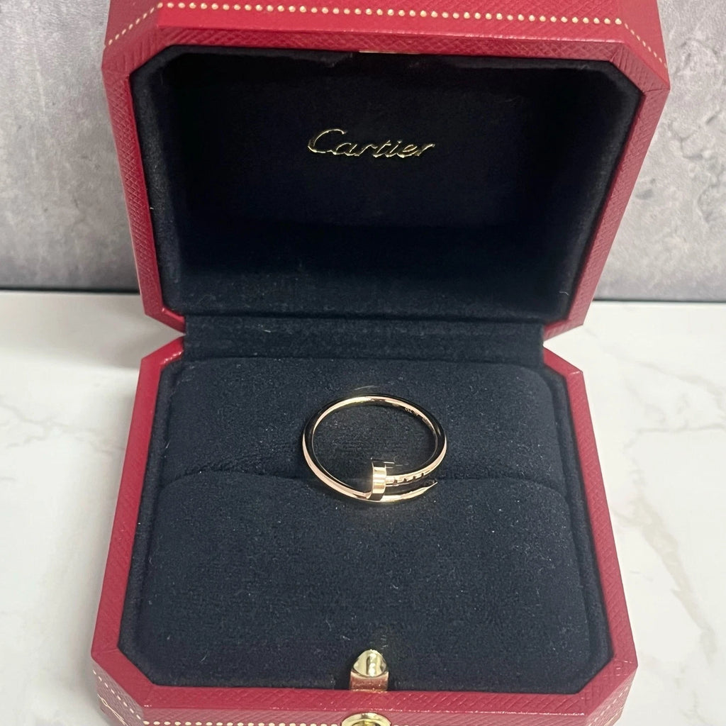 New Cartier Juste un Clou Small Model Band Ring 18k Rose Gold EU54/US6.75