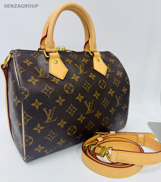 Louis Vuitton Speedy25 Monogram Handbag 2WAY Shoulder bag Crossbody Women