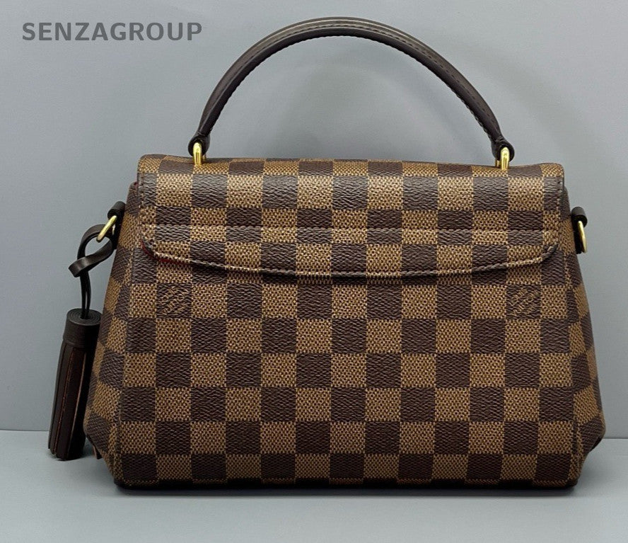 Louis Vuitton Damier Ebene Top Handle Shoulder Crossbody Messenger Bag Brown