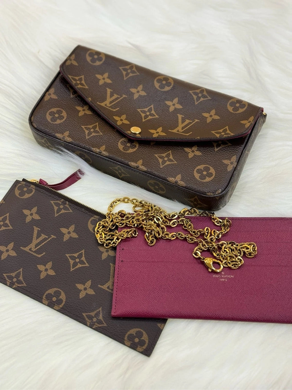 Louis Vuitton Monogram 3-in-1 Canvas Crossbody Shoulder Bag For Women