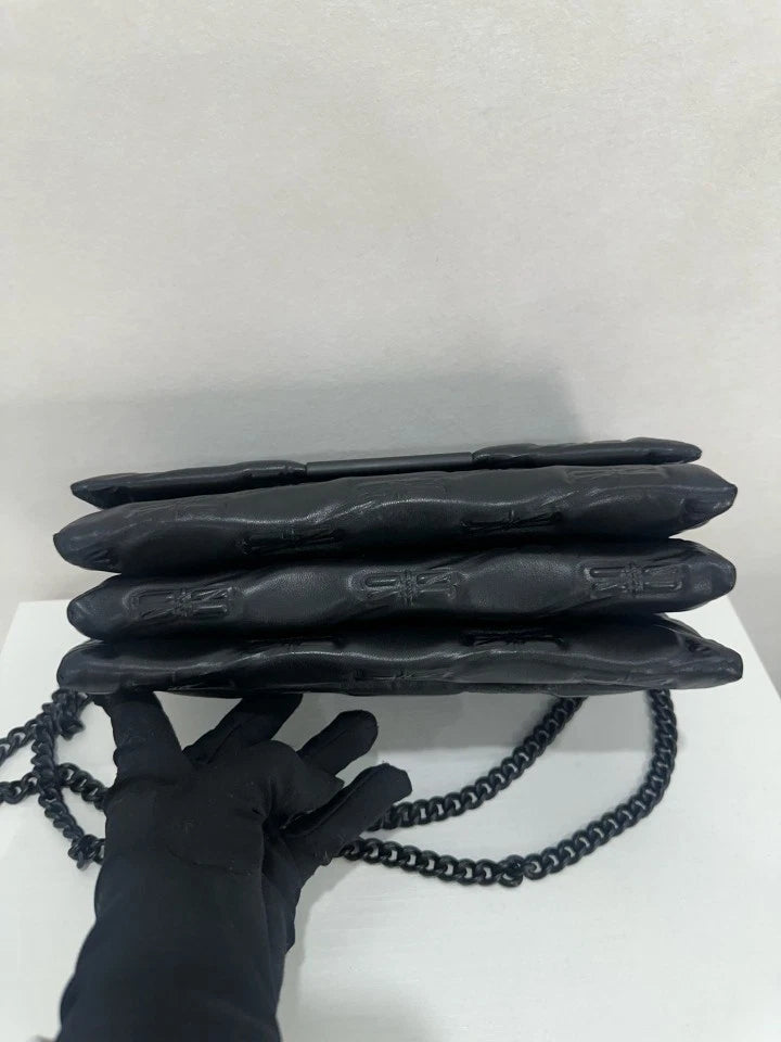 Pre-owned Balenciaga Triplet Black Shoulder Crossbody Bag Women