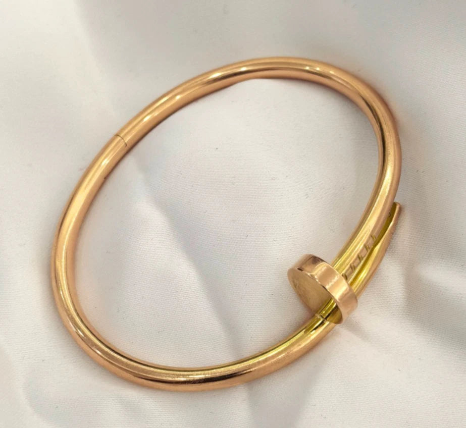 Cartier Juste Un Clou 18k Rose Gold Wide Bangle Bracelet Size16（5.9-6.2 in）