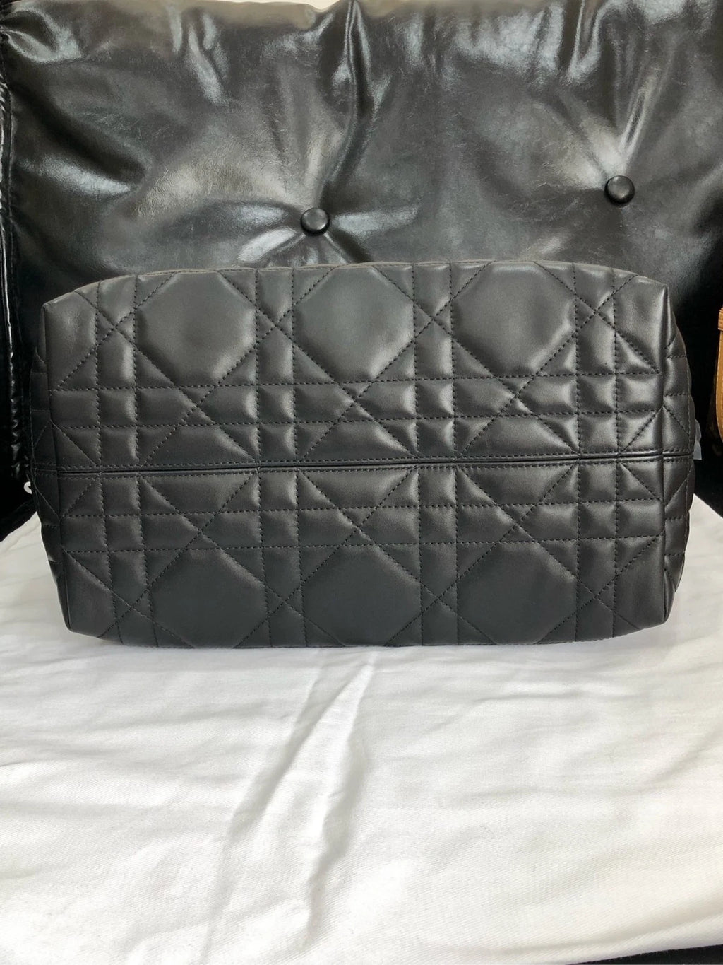 Dior Black Gold Mini Tote Bucket Bag For Women