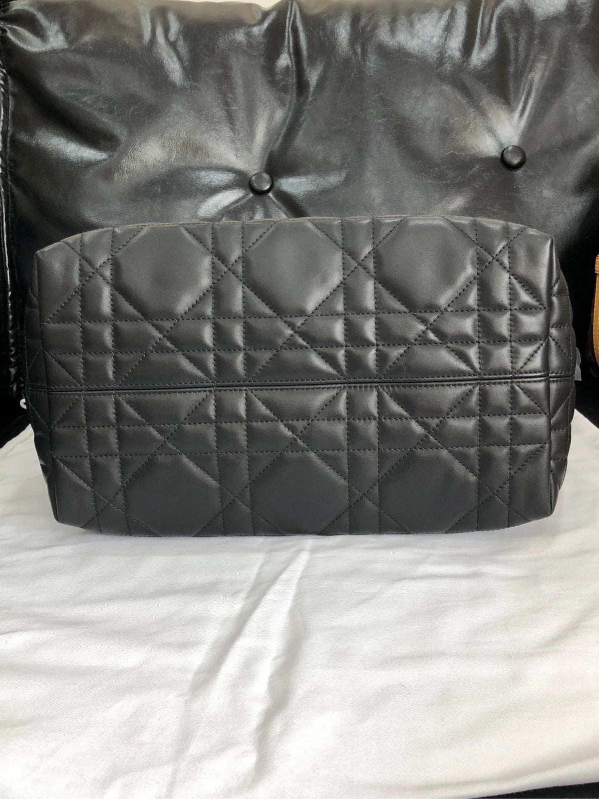 Dior Black Gold Mini Tote Bucket Bag For Women