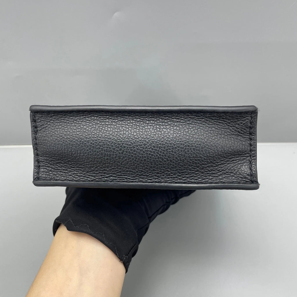 Louis Vuitton Black Leather Mini Top Handle Bag For Women