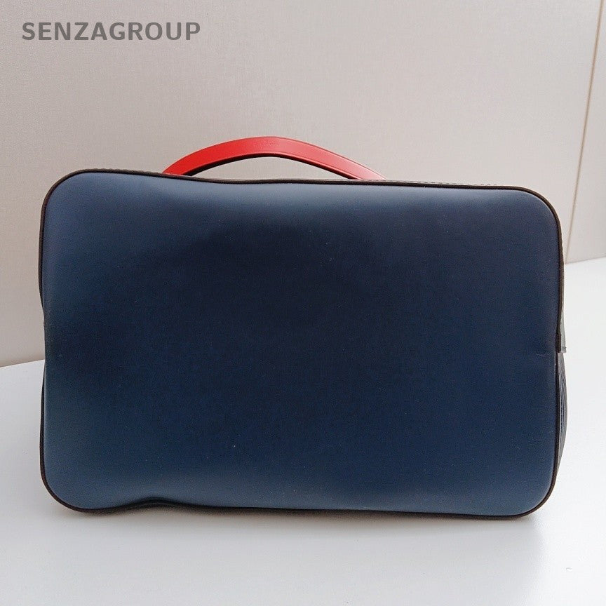 Louis Vuitton Epi Bucket Blue Gold Top Handle Bag Crossbody Used Women Classic