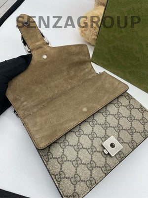 Gucci Dionysus Small Chain Shoulder Bag Brown Silver Hardware Classic