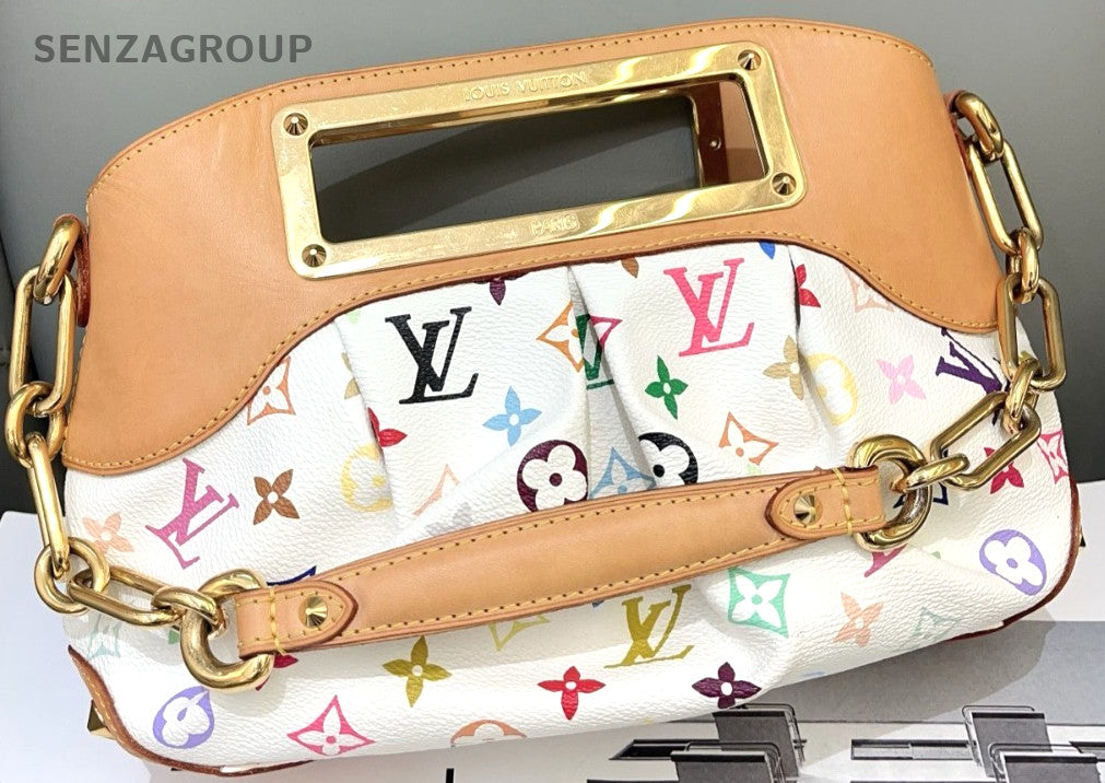 Louis Vuitton Judy White Limited Edition Chain Shoulder Handbag Small Women