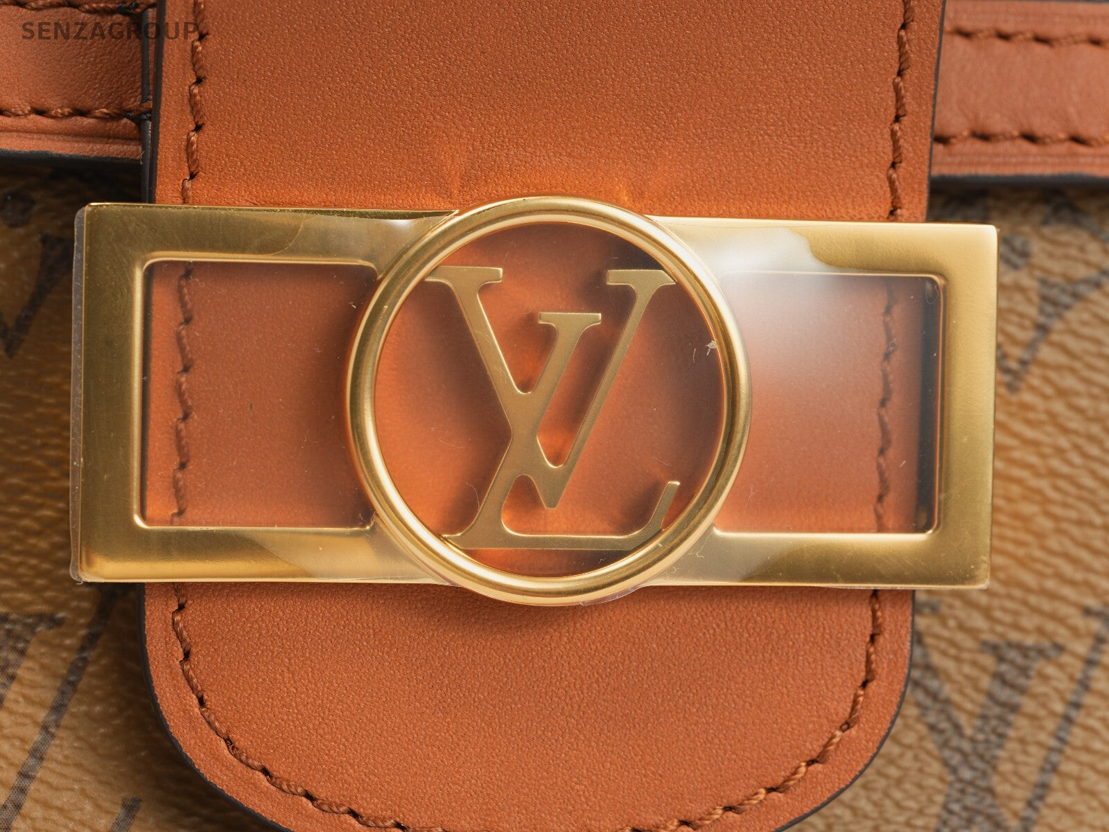 LOUIS VUITTON Monogram Reverse Dauphine MM  Shoulder Bag M44391 CHIP VERSION
