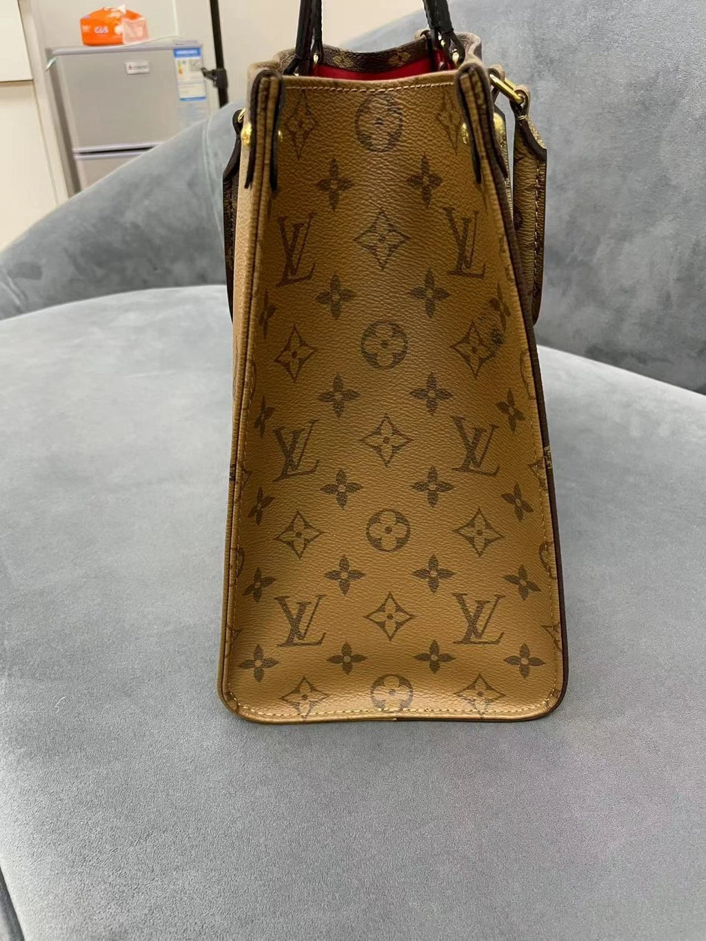 Louis Vuitton Canvas Classic Monogram Medium Tote Bag For Women