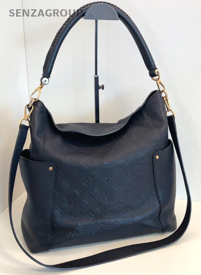 Louis Vuitton Melie Hobo Monogram Empreinte 2WAY Shoulder Handbag Black Gold