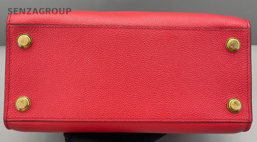 Louis Vuitton City PM Calfskin Top Handle Black Red 2way Handbag Women