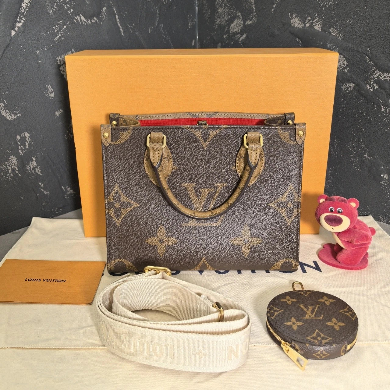Louis Vuitton OnTheGo Small Canvas Tote Bag For Women
