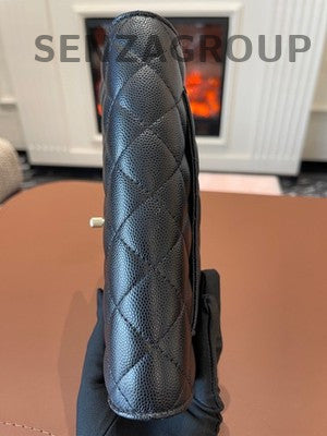 Chanel Camellia Quilted Calfskin WOC Chain Crossbody Bag Black Gold