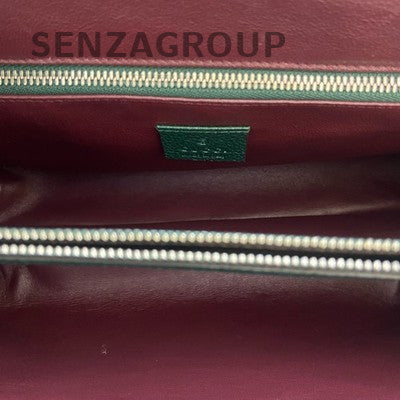 Gucci Zumi Green Gold Buckle Leather Handbag Shoulder Crossbody Bag
