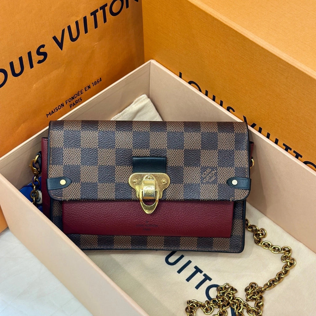 Louis Vuitton Red Canvas Vavin WOC Chain Crossbody Bag For Women
