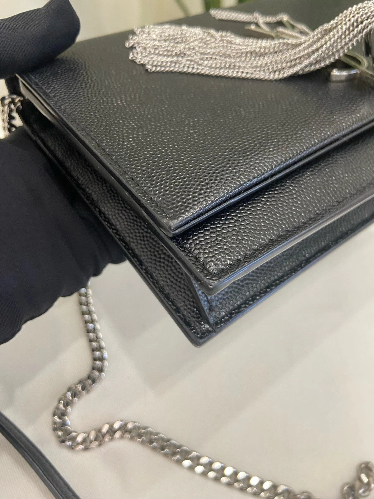 YSL Black Small Kate Tassel Chain Shoulder Bag For Women