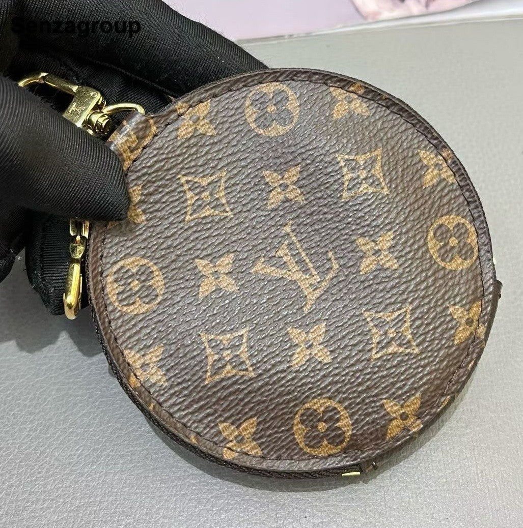 Louis Vuitton Multi Pochette Monogram Chain Shoulder Crossbody Brown Gold Women